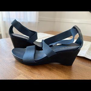 Navy Lauren Ralph Lauren Wedge Sandals Size 8